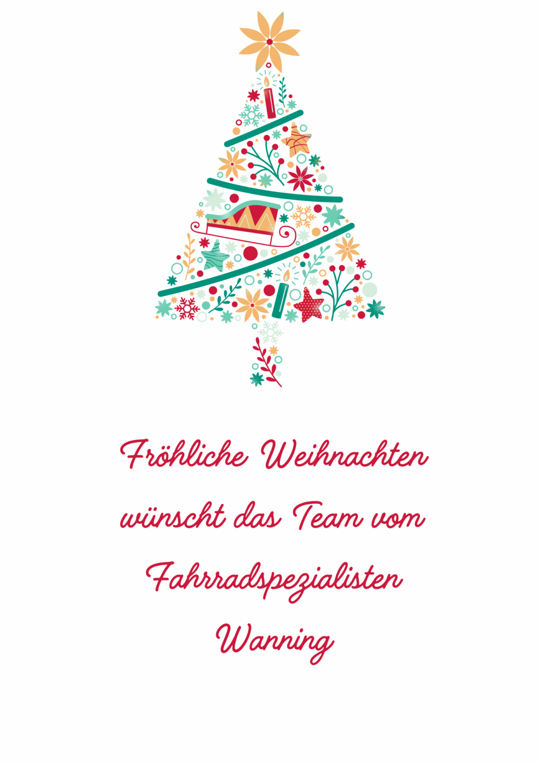 White and Red Simple Christmas Flyer